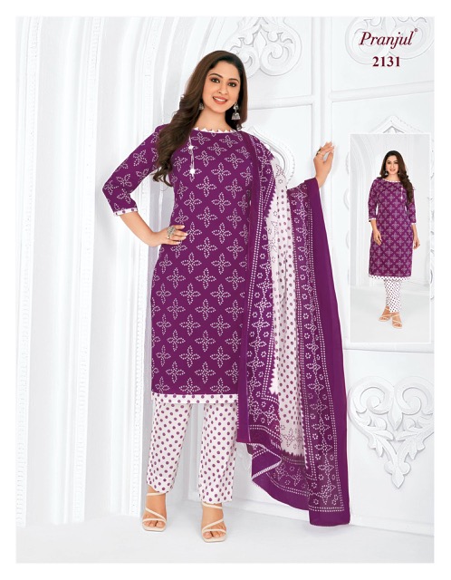 Priyanka Vol 21 By Pranjul Pure Cotton Printed Readymade Dress
